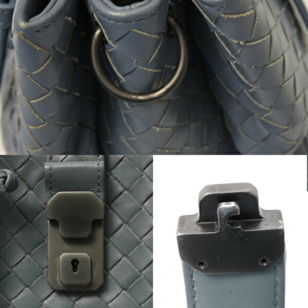 BOTTEGA VENETA Blue Intrecciato Shoulder Bag - Picture 7 of 10